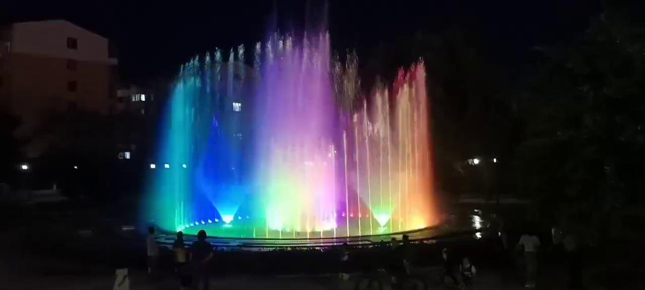 Light-Activated Dancing Water Musical Fountain